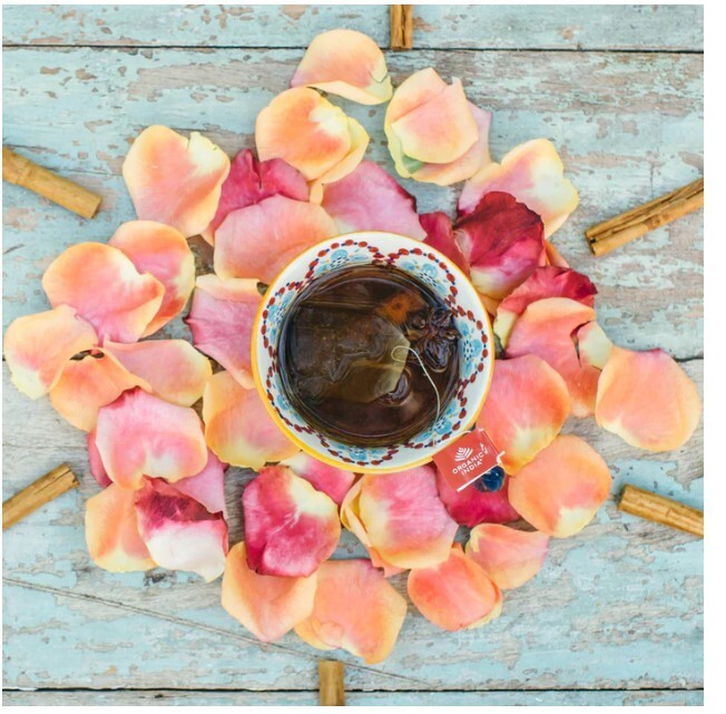 Organic India Tulsi Cinnamon Rose 25 Tea Bags  Free Shipping